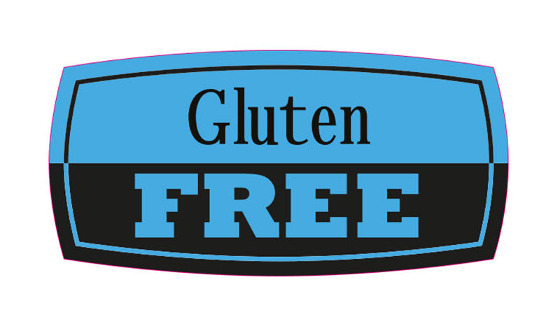 GLUTEN FREE LABEL BLUE & BLK(1000)