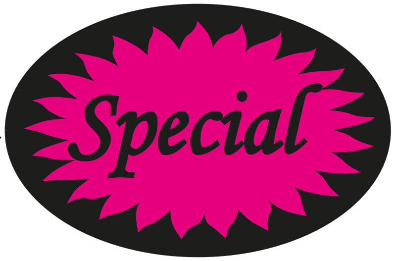 SPECIAL OVAL LABEL PINK/BLACK(1000)