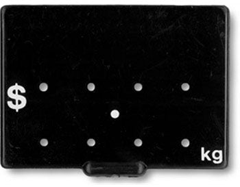 90MX90M BLACK TICKETS/HOLE WHITE $.KG