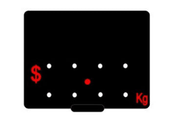 90MMX90MM BLACK X HOLES RED $.KG-TICKETS