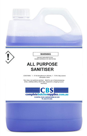 SANITISER 5LTR ALL PURPOSE NON RINSE