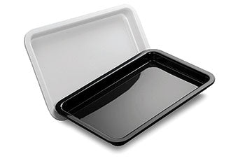 12 X 8 X 1 BLACK TRAYS