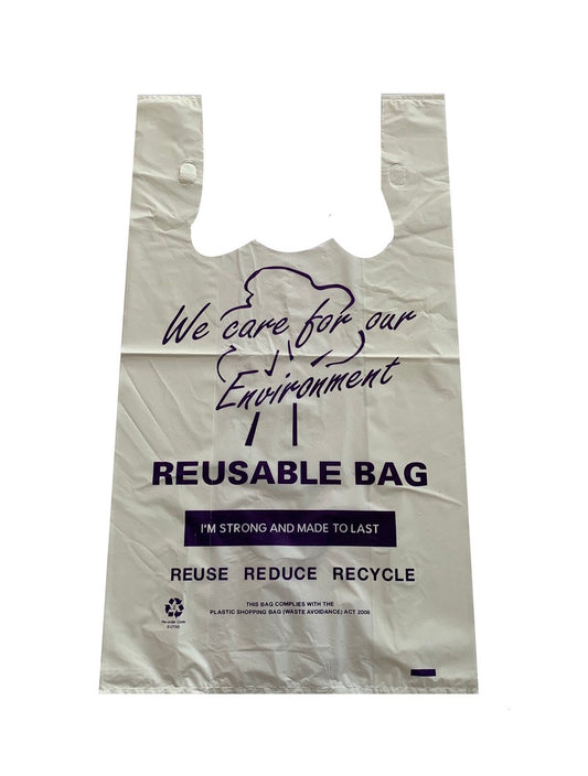 REUSABLE WHITE LGE BAGS(1000)S12TA